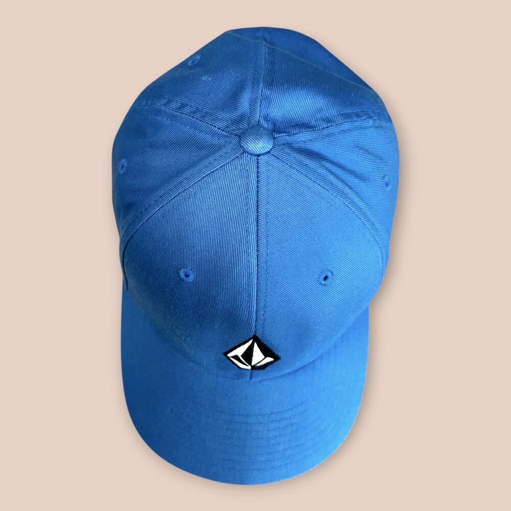 Volcom V Vintage Mens L/XL Full Stone Flexfit Baseball Cap Hat Blue Embroidered - Picture 5 of 10